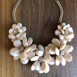 Nordstrom Flower & Crystal Statement Necklace